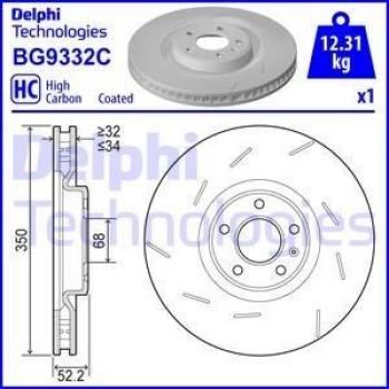 Disco de freno DELPHI BG9332C