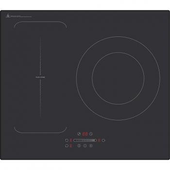 Placa de Inducción AMSTA AMTI631F con 3 Zonas Flexibles y 7400W de Potencia en Color Negro