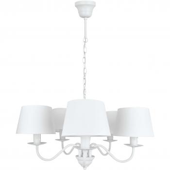 viokef Lighting 4138800 5/luces reranna, Metal/Fabrique, E14, color blanco, 53 x 53 x 130
