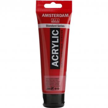 Tubo de Pintura Acrílica Ámsterdam 120 ml Color Rojo Naftol Oscuro.