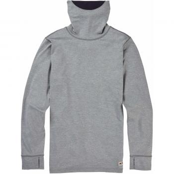 Burton Midweight - Camiseta Interior térmica de Cuello Largo para Hombre, Hombre, Color Monument Heather, tamaño L