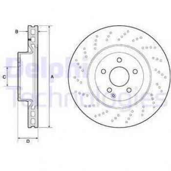 Disco de freno DELPHI BG9188C - Disco de freno, marca DELPHI, modelo BG9188C