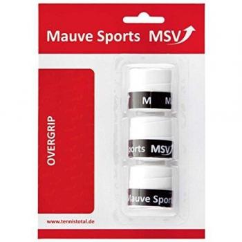 MSV Overgrip Cyber Wet 3er Pack - Mango de Raqueta de Tenis, Color Blanco, Talla Standard