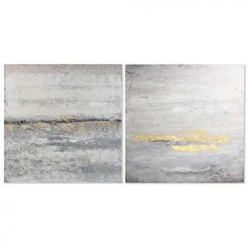 Cuadro DKD Home Decor 100 x 2,8 x 100 cm Abstracto Moderno (2 Unidades)