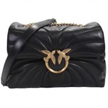 Pinko Women's Love Puff Classic Crossbody Bag in Black | 100038A1EXZ99Q - Crossbody Bag, Color: Black, Size: One Size, Material: Leather, Style: Stylish Z99Q Model Dress