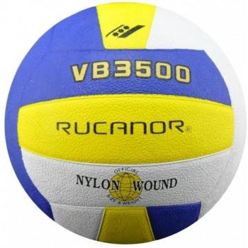 Ruff Nation Rucanor VB 3500 Soft Rubber Volleyball - White/Blue/Yellow, Size 5