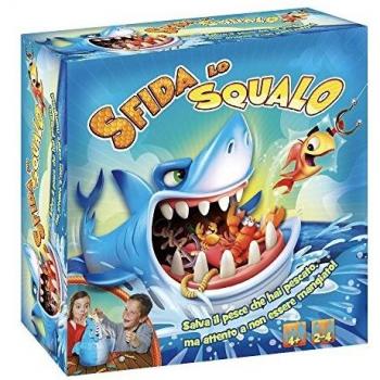 Juego de Mesa Desafía al Tiburón - Juego de pesca con caña, incluye dados y peces para capturar
