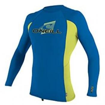 Oneill Youth Premium Skins L/S Rash Guard - Camiseta de manga larga para niños, fabricada con material elástico, protección solar UV, secado rápido y diseño cómodo