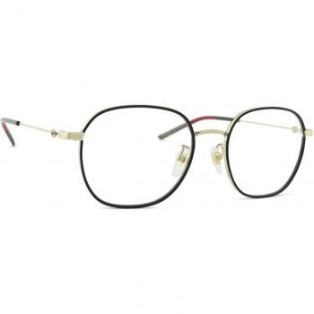 Gucci GG1198OA Unisex Full-Rim Square Eyeglasses with Lenses, Metal Frame 53mm/19mm/145mm, Black