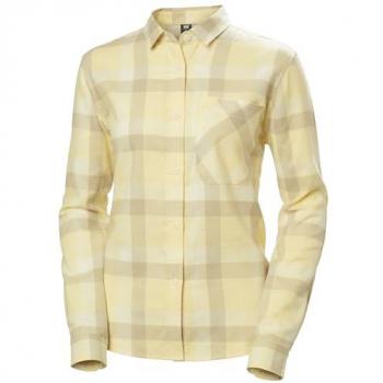 Helly Hansen Women's Lokka Organic Long Sleeve Flannel Shirt - Yellow Size S