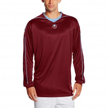 Uhlsport Camiseta Stream II Manga Larga, Todo el año, Unisex, Color Burgund/skyblau, tamaño XL