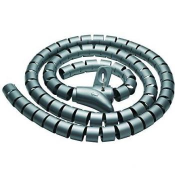 Cable PureMounts PM-ZCCS-manga-25 espiral de polietileno universales, muy flexible, Ø 25 mm, 2,50m, plata
