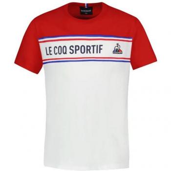 Camiseta Le Coq Sportif n°2 Tricolore Blanca Infantil de Manga Corta Multicolor para Niños