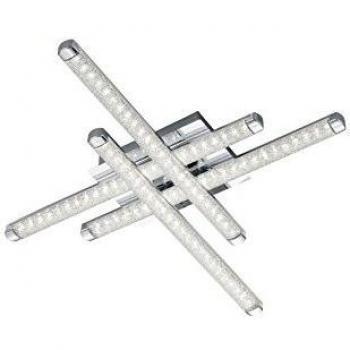 Plafón Moderno STREET 4 Barras LED Efecto Cristal Cromo 50 cm Trio Lighting