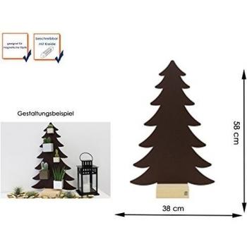 KalaMitica placa de metal Árbol con base de madera de castaño, se puede escribir en él, 38 x 58 cm de retención de para ollas magnética como decoración o pared, 25038 – 806 – 002