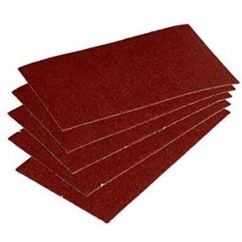 Wolfcraft - 5 hojas de lijar adhesivas Corindón grano 80 70 x 125 mm