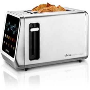 Tostador Digital Ufesa OneTouch Duo 850W con 2 Ranuras Extra Anchas, Pantalla LED y Funciones Especiales