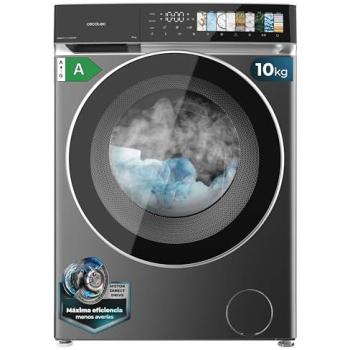 Cecotec Lavadora 10kg Carga Frontal Bolero DressCode 10970 Direct Drive Acero, 1400rpm, 11 Programas, Función Vapor, Pantalla a Color, Puerta XXL