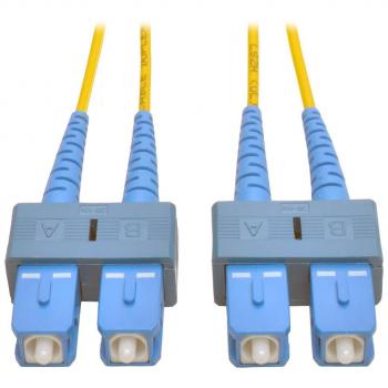 Cable de fibra óptica Tripp Lite SC/SC Monomodo 9/125 OFNR 1 m Azul Amarillo