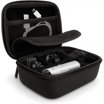 igadigtz Negro EVA Funda Estuche Rígida de Viaje con Asa de Transporte para Sony Cámaras Deportivas