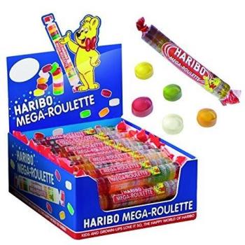 HARIBO Mega-Roulette Caramelos de Goma Sabor Frutas 45g Paquete de 24