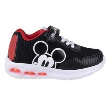 Zapatillas Deportivas Mickey Mouse con Luces LED Negras para Niños