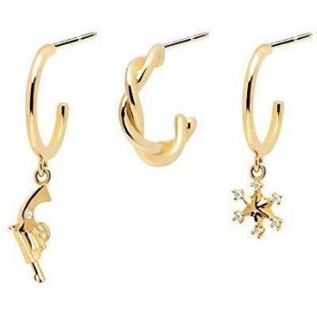 Set pendientes RANCH P D PAOLA BU01-003-U Mujer plata en dorado circonita.