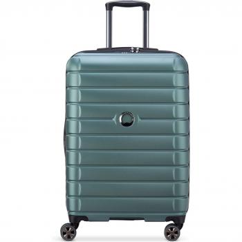 Delsey Shadow 5.0 66cm Expandable Trolley Suitcase - Green/Petrol