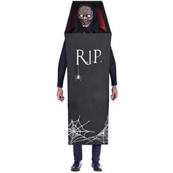 amscan Scary Coffin Costume Adults-Standard Size-1 Pc Disfraces, Multicolor, Tamaño estándar para Hombre