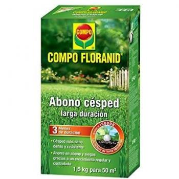 COMPO FLORANID Abono césped larga duración de hasta 3 mese, para 50 m², 1.5 kg
