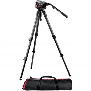 Manfrotto Midi CF - Trípode completo, negro