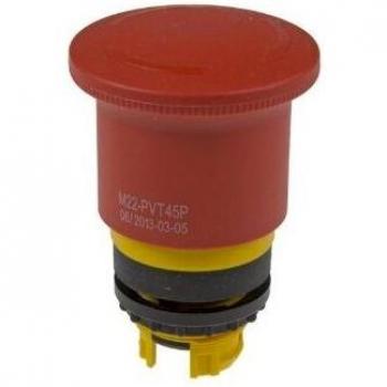 Eaton M22-PVT45P Mushroom-button actuator red, EPO switch, IP67/IP69, 1 pc