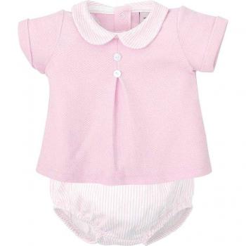 Conjunto de bebé niño en color celeste de algodón liso