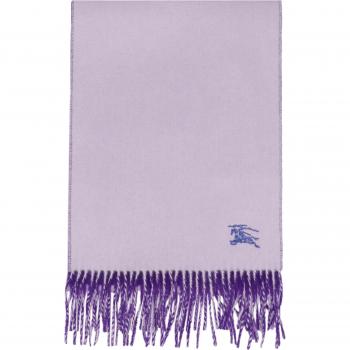 Burberry Double-Face Cashmere Scarf with Fringes in Lilac for Men - Size: OS - Color B7312, UPC 8079193147844