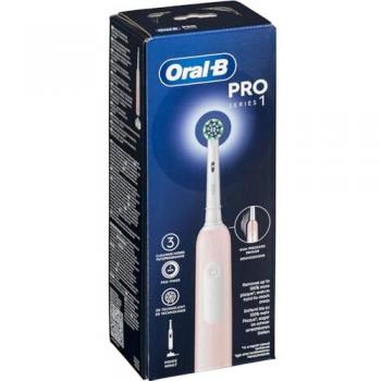 Oral-B Cepillo de dientes eléctrico recargable Serie 1 Rosa con 1 cabezal de repuesto, 8700216013024, Cepillo de dientes eléctrico
