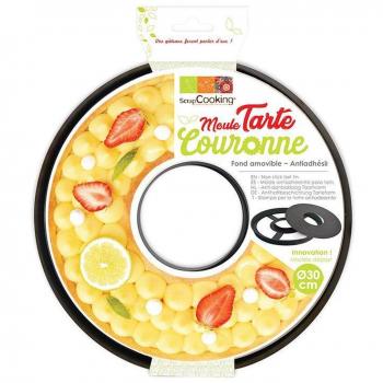 Moldes para Tarta Corona Ø 30 cm - Acero Antiadherente, Apta para Congelador y Lavavajillas (Pack de 2)