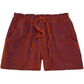 OAS Women's Red Striped Terry Shorts Size M