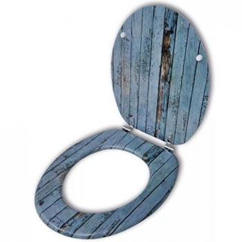 vidaXL Tapa de Váter WC de MDF Diseño de Madera Vieja Asiento para Inodoro