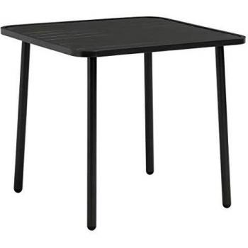 Dark Grey Steel Garden Table 31.5x31.5x28.3