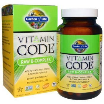Garden of Life Vitamin Code Raw B Complex 120 Capsules - Organic Whole Food B Vitamins