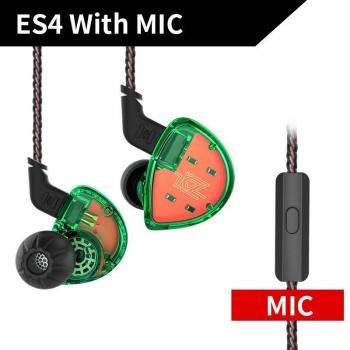 Auriculares Hifi híbridos KZ ES4 1DD + 1BA con cancelación de ruido y cable de repuesto para AS10, ZS10, S1 y S2