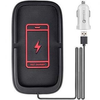 Cargador Inalámbrico Coche, JE Qi 15W Carga Rápida Wireless Car Charger Soporte iPhone 12/12 Pro/12 Mini/12 Pro MAX/Se 2020/ iPhone11/XR, Galaxy Serie