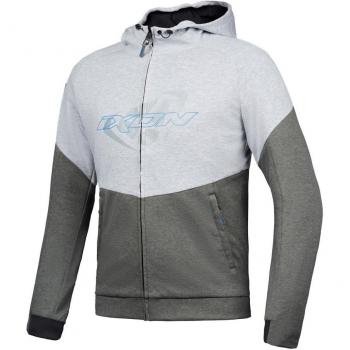 Ixon Chaqueta de Moto Touchdown Gris-Azul, chaqueta textil de motocicleta, color gris y azul, talla 4XL
