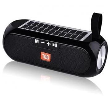 Altavoz Bluetooth Estéreo Klack TG-182 Inalámbrico con Carga Solar, Resistente al Agua, AUX y Radio FM