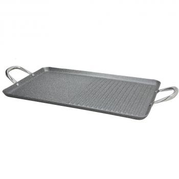 Grill Doble Mythos 48 x 29 cm con 2 Manijas de Aluminio