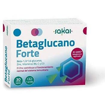 Sakai – Betaglucano Forte - Tu sistema inmunitario activo y fuerte - Con M-Gard® Beta-1,3/1,6-glucano registrado, Zinc y Vitaminas B6, C y D3