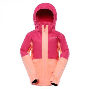 Chaqueta de esquí para niña Alpine Pro Reamo con capucha, membrana PTX, elástica y adecuada para invierno y actividades al aire libre