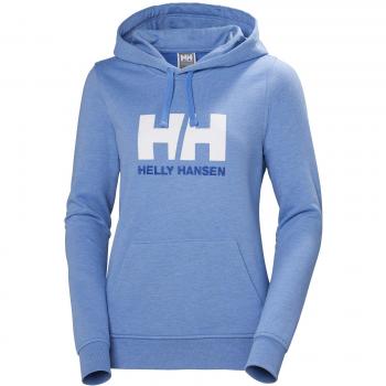 Helly Hansen W HH Logo Hoodie, Mujer, Cornflower mélange, L