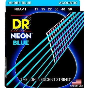 DR String NBA-11 Neon Blue Juego Cuerdas Acústica