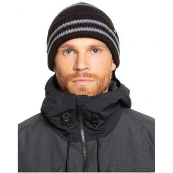 Gorro Quiksilver Split Marrón Oscuro Gris - Accesorio Gorro Unisex - Diseño moderno con dobladillo, talla única, ideal para uso diario y actividades al aire libre